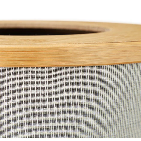 Relaxdays Cestino Gettacarte Bambù Pattumiera Tonda Secchio Interno Coperchio Chiusura Magnetica Alto 35 Cm Beige/grigio 7 Relaxdays Cestino Gettacarte Bambù Pattumiera Tonda Secchio Interno Coperchio Chiusura Magnetica Alto 35 Cm Beige/grigio - immagine 5