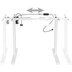 Telaio Per Scrivania Elettrico Regolabile In Altezza 85-129 X 65 X 71-121 Cm - Gambe Tavolo, Gambe Per Tavoli, Gambe Per Tavolo -Ufficio E Casa 11278603 4