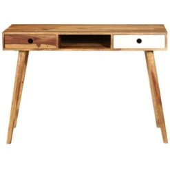 Scrivania In Legno Massello Di Sheesham 110x55x76 Cm VidaXL -Ufficio E Casa 11742488 4