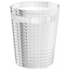 Gedy Cestino Gettacarta Poubelle Glady Silver/Alluminio/Incolore/Trasparente Resina 25,4x21,1x21,1 Cm