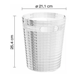 Gedy Cestino Gettacarta Poubelle Glady Silver/Alluminio/Incolore/Trasparente Resina 25,4x21,1x21,1 Cm -Ufficio E Casa 12943156 5
