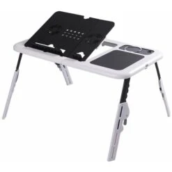 Tavolino Pc Supporto Pieghevole Notebook Computer Tablet Tavolo Con Ventole