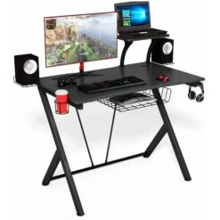 Scrivania Da E-Sport, Scrivania Da Computer, Tavolo Per Computer, 106 X 60 X 98 Cm, Nero