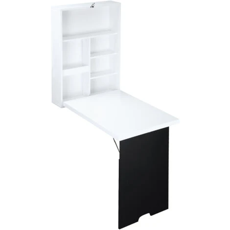 Homcom Tavolo Scrivania Pieghevole A Muro Con Lavagna Bianco E Nero 60 X 88.5 X 146.5cm 3 Homcom Tavolo Scrivania Pieghevole A Muro Con Lavagna Bianco E Nero 60 X 88.5 X 146.5cm