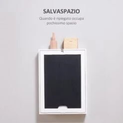 Homcom Tavolo Scrivania Pieghevole A Muro Con Lavagna Bianco E Nero 60 X 88.5 X 146.5cm 11 Homcom Tavolo Scrivania Pieghevole A Muro Con Lavagna Bianco E Nero 60 X 88.5 X 146.5cm -Ufficio E Casa 17079096 5