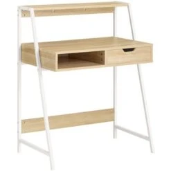 SoBuy Scrivania Piccola Con Libreria, Cassetto E Cubo Misura Del Piano Del Tavolo L76P50A75 Cm FWT63-N