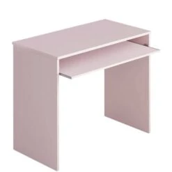 Dmora Scrivania Dayton, Scrittoio Per Ufficio Con Ripiano, Tavolo Da Studio Porta PC Da Ufficio O Cameretta, Tavolo Da Studio, Cm 90x54h79, Rosa, Con Imballo Rinforzato