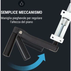 Oneconcept Multidesk Scrivania Regolabile Manualmente In Altezza 73-123 Cm Bianco -Ufficio E Casa 22854512 3