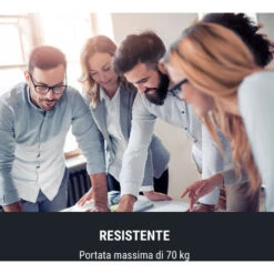 Oneconcept Multidesk Scrivania Regolabile Manualmente In Altezza 73-123 Cm Bianco -Ufficio E Casa 22854512 4