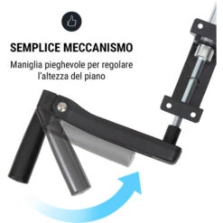 Oneconcept Multidesk Scrivania Regolabile Manualmente In Altezza 73-123 Cm Nero -Ufficio E Casa 22854519 3