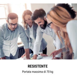 Oneconcept Multidesk Scrivania Regolabile Manualmente In Altezza 73-123 Cm Nero -Ufficio E Casa 22854519 4