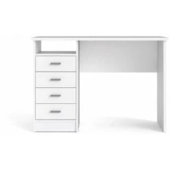 Scrivania Con 4 Cassetti Bianco, 110x76x48,5 Cm -Ufficio E Casa 23632755 4