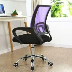 Poltrona Sedia Presidenziale Da Ufficio Direzionale Girevole Traspirante Viola -Ufficio E Casa 23813688 5