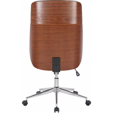 Sedia Studio Scrivania Varel In Similpelle Noce/bianco 6 Sedia Studio Scrivania Varel In Similpelle Noce/bianco - immagine 4