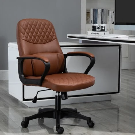 Vinsetto Sedia Poltrona Ufficio Massaggiante In Similpelle Marrone Con Altezza Regolabile 4 Vinsetto Sedia Poltrona Ufficio Massaggiante In Similpelle Marrone Con Altezza Regolabile - immagine 2