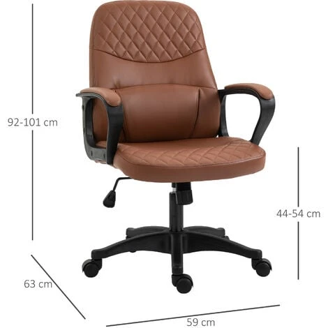 Vinsetto Sedia Poltrona Ufficio Massaggiante In Similpelle Marrone Con Altezza Regolabile 5 Vinsetto Sedia Poltrona Ufficio Massaggiante In Similpelle Marrone Con Altezza Regolabile - immagine 3