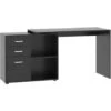 HOMCOM Scrivania Ad Angolo Con Cassettiera, Per Ufficio E Casa, Forma A L, Nero -Ufficio E Casa 27383721 1