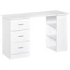 Homcom Scrivania Con 3 Cassetti E Ripiani In Legno Bianco 120x49x72cm 1 Homcom Scrivania Con 3 Cassetti E Ripiani In Legno Bianco 120x49x72cm -Ufficio E Casa 28946251 1