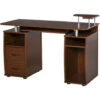 HOMCOM Scrivania Porta PC In Legno Con Cassetti E Porta Tastiera Casa E Ufficio Marrone Noce -Ufficio E Casa 29447116 1