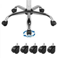 Yaheetech Sedia/Poltrona Ufficio Scrivania Ergonomica Reclinabile Imbottita In Finta Pelle Girevole Con Rotelle E Braccioli Altezza Regolabile Bianca -Ufficio E Casa 30081750 4