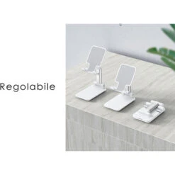 Supporto Cellulare Da Tavolo Regolabile Smartphone Tablet Universale L-305 -Ufficio E Casa 32602053 4