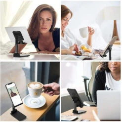 Supporto Cellulare Da Tavolo Regolabile Smartphone Tablet Universale L-305 -Ufficio E Casa 32602053 5