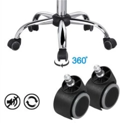 Yaheetech Sedia Ufficio Da Scrivania A Rotelle Girevole Sedia Ergonomica Imbottita Moderna Da Camera Da Letto Studio In Ecopelle Acciaio Altezza Regolabile Rosa -Ufficio E Casa 32682948 5