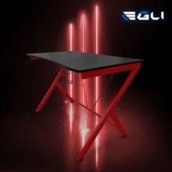 Scrivania Gaming PC Ergonomica Gestione Cavi Supporto Cuffie Portabibite 110x70cm Trust In Game Colore: Rosso -Ufficio E Casa 33565507 4