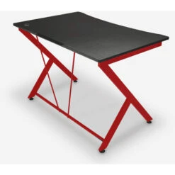 Scrivania Gaming PC Ergonomica Gestione Cavi Supporto Cuffie Portabibite 110x70cm Trust In Game Colore: Rosso -Ufficio E Casa 33565507 5