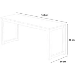 Scrivania Ufficio Design Moderno Bianca 160x60 Supporto Cuffie Stuttgart SNOW -Ufficio E Casa 33757515 5