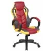 Poltrona Gaming Girevole Con Ruote E Braccioli Rossa Granata E Gialla Gerep Troy -Ufficio E Casa 35131461 1
