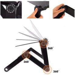 Supporto PC Tavolo Computer Tablet Letto Pieghevole Portatile Portatile 360 ​​° Regolabile In Alluminio Nero -Ufficio E Casa 35184246 5