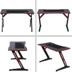 Scrivania Gaming Porta Pc Computer In Metallo E Legno MDF Tappetino Mouse Pad -Ufficio E Casa 35355871 4