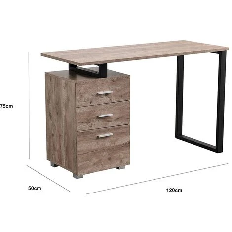 Scrivania Con Cassettiera Tavolo Porta Pc Computer Acciaio Legno Ufficio Quercia 5 Scrivania Con Cassettiera Tavolo Porta Pc Computer Acciaio Legno Ufficio Quercia - immagine 3