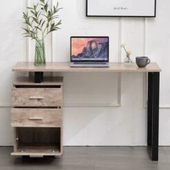 Scrivania Con Cassettiera Tavolo Porta Pc Computer Acciaio Legno Ufficio Quercia 10 Scrivania Con Cassettiera Tavolo Porta Pc Computer Acciaio Legno Ufficio Quercia -Ufficio E Casa 35843738 4