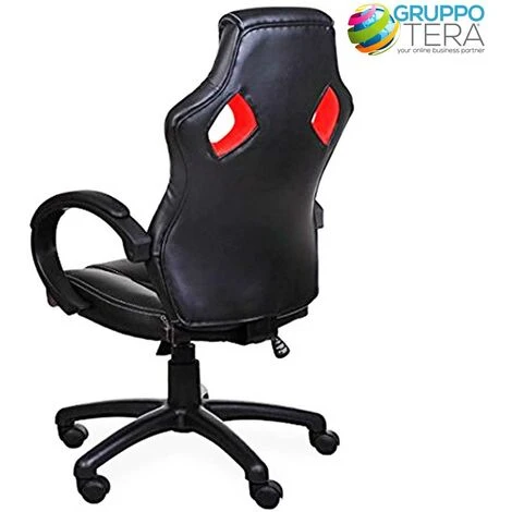 Sedia Poltrona Da Ufficio Direzionale Ruote Girevoli Sportiva Race Gaming Rosso 7 Sedia Poltrona Da Ufficio Direzionale Ruote Girevoli Sportiva Race Gaming Rosso - immagine 5