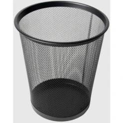 CESTINO DA UFFICIO IN RETE METALLICA D.20,5X22,8 CM NERO