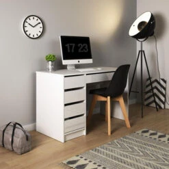 Scrivania Moderna ELIANA Gihome ® Porta Computer Bianco Ufficio Camera Pc Studio -Ufficio E Casa 37534266 2