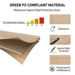 Yaheetech Scrivania Computer Ufficio Mobile Porta Pc Stampante Tastiera Scorrevole Con Ruote 56 X 51 X 79 Cm Legno Quercia Chiaro -Ufficio E Casa 37765898 4