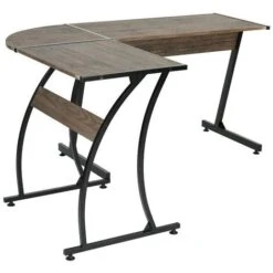 Scrivania Angolare Portapc Computer Tavolo Lavoro Ufficio Ad Angolo Noce -Ufficio E Casa 38180613 5