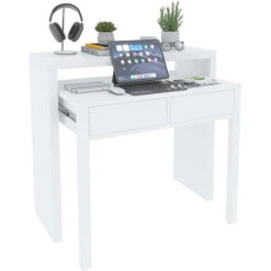 Scrivania Allungabile Con 2 Cassetti Tavolo Consolle Estensibile Studio Salvaspazio Con Ripiano Ideale Disegno Soggiorno Camera Salotto Ingresso Corridoio 99 X 88 X 36 Cm (Bianco) 9 Scrivania Allungabile Con 2 Cassetti Tavolo Consolle Estensibile Studio Salvaspazio Con Ripiano Ideale Disegno Soggiorno Camera Salotto Ingresso Corridoio 99 X 88 X 36 Cm (Bianco) -Ufficio E Casa 39696589 3