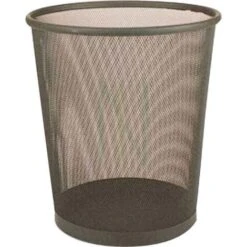 Cestino Gettacarte Perforato Colore Nero Cm 27x30h Utile Per Ufficio E Casa