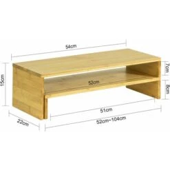 SoBuy Supporto Monitor Pc Da Scrivania Per 2 Monitors Con Altezze Regolabili Supporto Monitor Scrivania Accessori Scrivania BBF07-N -Ufficio E Casa 41821927 2