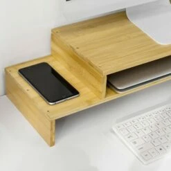 SoBuy Supporto Monitor Pc Da Scrivania Per 2 Monitors Con Altezze Regolabili Supporto Monitor Scrivania Accessori Scrivania BBF07-N -Ufficio E Casa 41821927 3