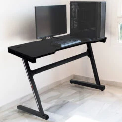 Scrivania Gaming 120x60x70 Cm, Nero -Ufficio E Casa 44392798 3