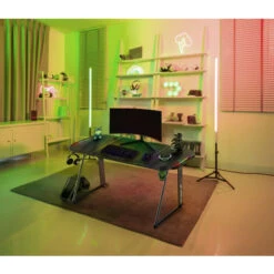 Scrivania Da Gioco, Scrivania Da Gioco Ergonomica, Tavolo Da Gioco Per Computer, Computer O Console Per Videogiochi, Design Moderno, Tavolo Per PC Con Portabicchieri E Gancio Per Cuffie, Struttura In -Ufficio E Casa 44873053 2