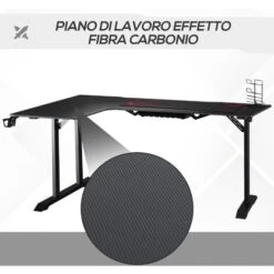 HOMCOM Scrivania Angolare Per Gaming E Ufficio Con Gancio Per Cuffie, Porta Tazza, Supporto Gamepad E Tappetino - Nero 10 HOMCOM Scrivania Angolare Per Gaming E Ufficio Con Gancio Per Cuffie, Porta Tazza, Supporto Gamepad E Tappetino - Nero -Ufficio E Casa 48390553 4