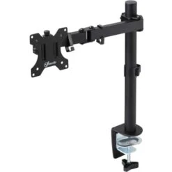 Vinsetto Supporto Monitor Da 13-32'' Per Scrivania, Altezza E Inclinazione Regolabili, Orientamento Verticale E Orizzontale - Nero