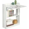 SoBuy Scrivania Piccola Scrivania Salvaspazio Scrivania Pieghevole Tavolino Pieghevole Scrivania Con Libreria 64x58x75 FWT92-W -Ufficio E Casa 48408371 1