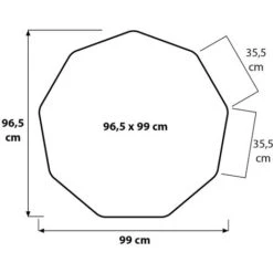 Protezione Per Pavimenti - Ennagono - Per Superfici Dure - 96x99 Cm - Nero -Ufficio E Casa 50254291 5
